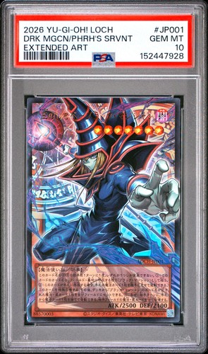 2026 YU-GI-OH! JPN LOCH-EXTENDED ART DARK MAGICIAN, THE PHARAOH'S SERVANT PSA 10