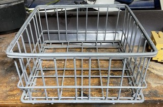 VTG 1960s/1970s Metal Milk Crate Bottle Carrier
