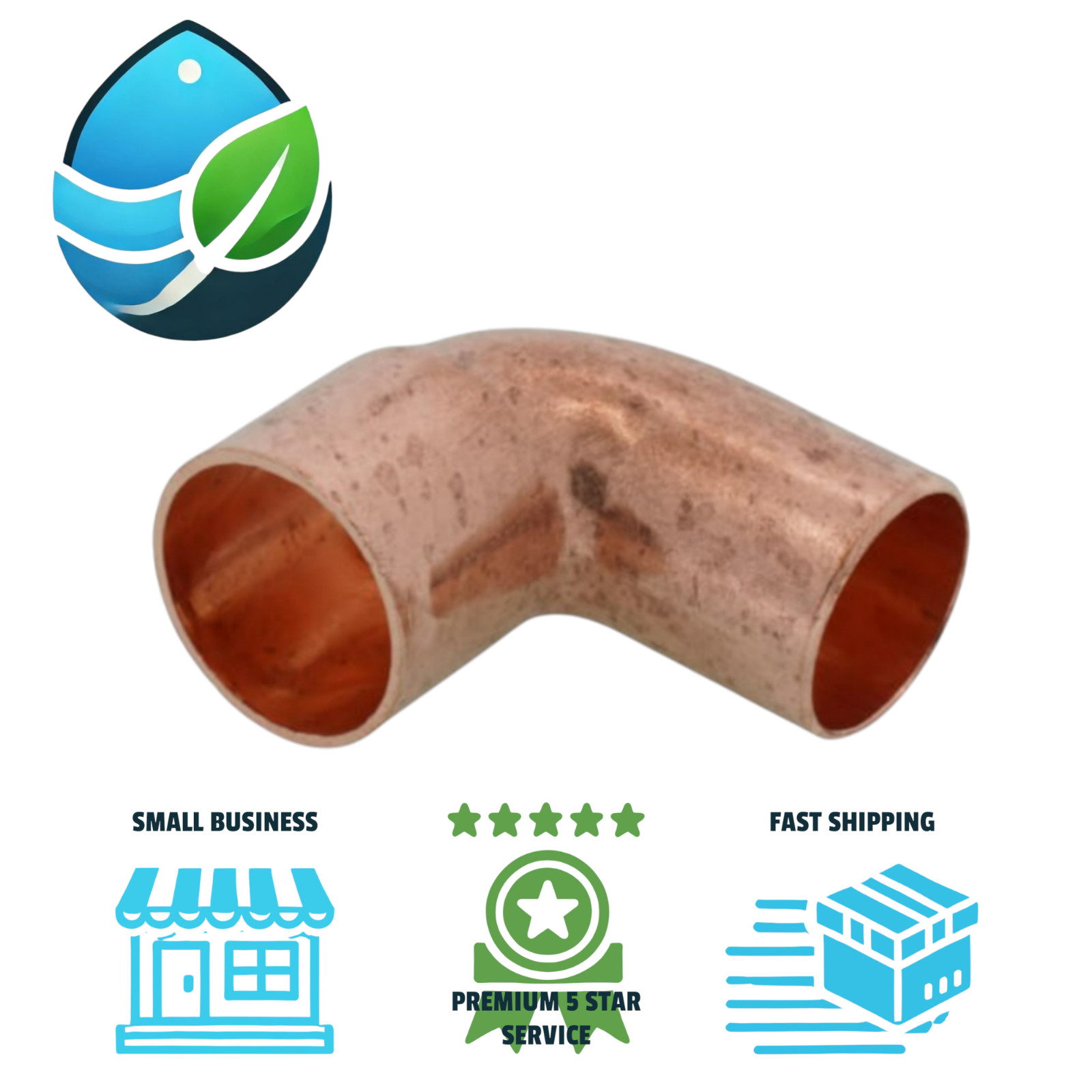 3/4" Fitting x Copper End Style Solder Sweat Connect 90° Degree Street Elbow