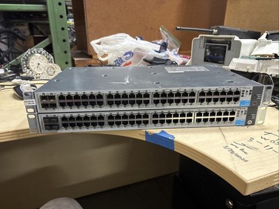 Lot of 2 HP J9660A V1810-48G 48-Port Rack Mountable SFP Ethernet Switch