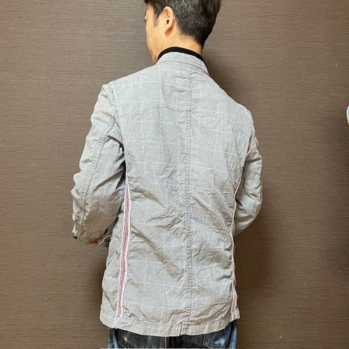 Comme des Garçons Homme HA-J065 grau kariert Blazer Jacke gebraucht Herren M Japan - Bild 5 von 6