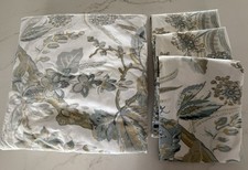 Pottery Barn Botanical Duvet Cover 2 Standard 1 Euro Sham Israel Cotton Full/Qn