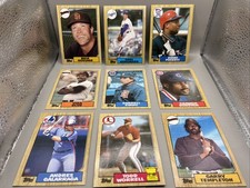 1987 Topps Baseball Lots of 18 Cards HOF Players Near Mint Condition