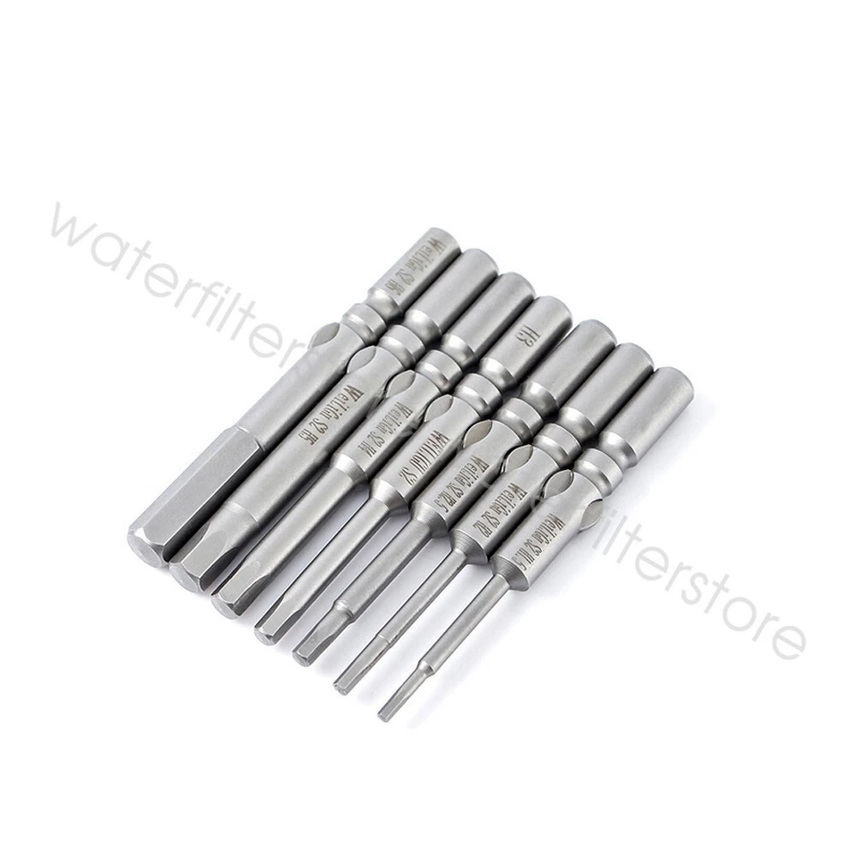 Hex Head Magnetic Screw Driver Bit Or Set Allen Key Impact Power 6mm Round Shank - image 1 of 4
