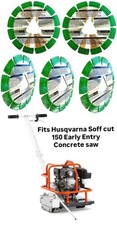 6'' early entry green concrete diamond blade fits Husqvarna Soff-Cut 150 5pk 