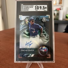 Manuel Beltre - SGC: Auto 10, GEM MINT 9.5 - 2023 Bowman Platinum Top Prospects