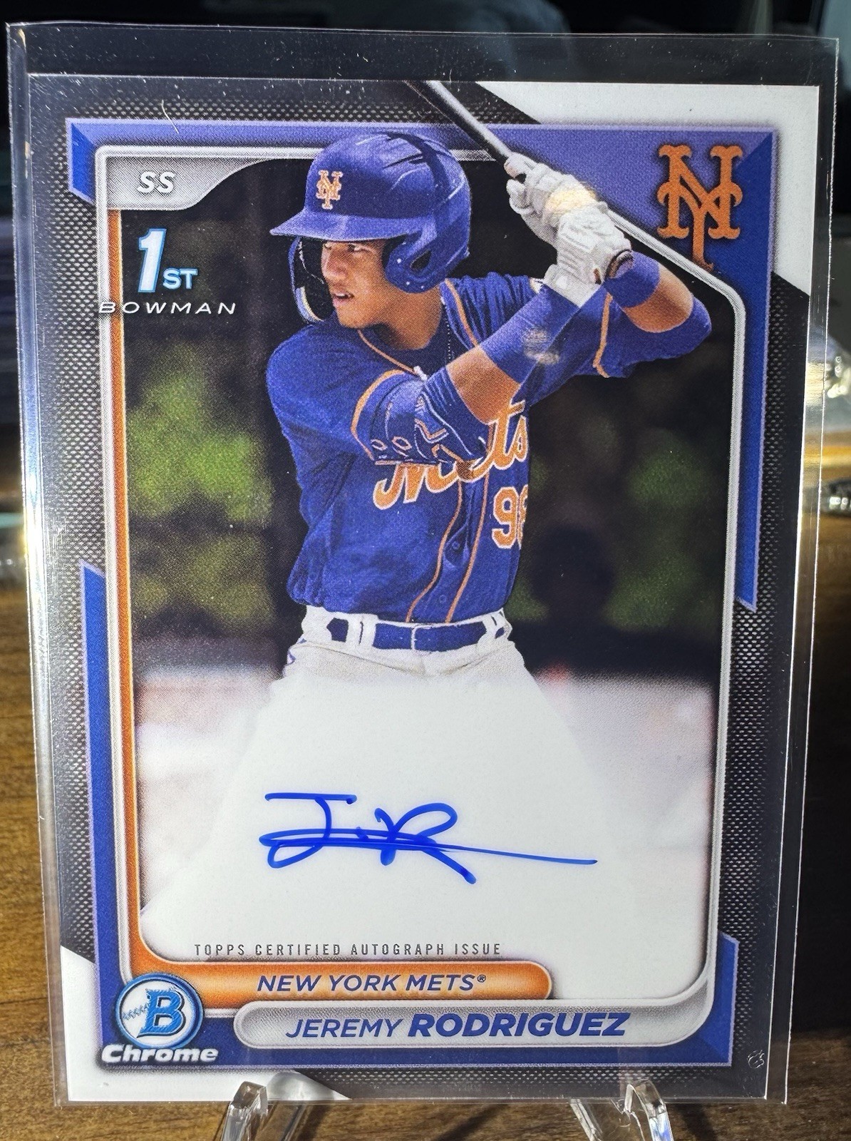 JEREMY RODRIGUEZ 2024 BOWMAN CHROME 1ST AUTOGRAPH METS AUTO CPA-JRZ