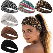 Boho Headbands for Women Non Slip Knotted Headband Turban Hairwraps