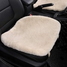 Genuine Sheepskin Car Seat Cover For Fuzzy Soft Fur 1 1 Front Seat Cover Pearl