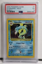 PSA 5- 2000 Pokemon Game Gyarados Holo Base Set II #7/130