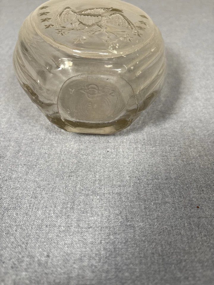 Frasco de botella de vidrio conmemorativo vintage George Washington 1732-1932 Foto 3 de 3