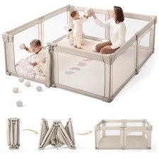 Baby Playpen, 59x59 Inch Gate Foldable for Babies and Toddlers, Extra Large w...