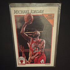 NBA Hoops 1991-92 Most Valuable Player Michael Jordan Bulls Basketball Card #30