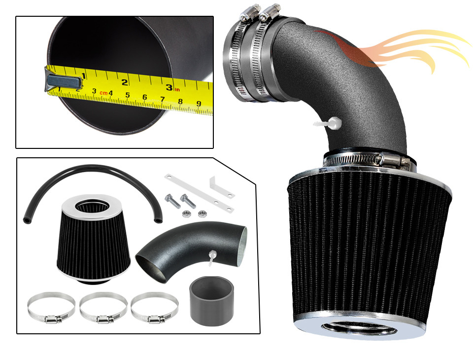 BCP RW GREY 1993-1998 Golf GTI Jetta Cabrio 2.0L Short Ram Air Intake Kit+Filter