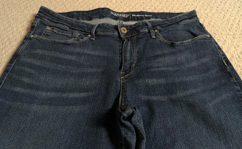 Signature By Levi Strauss & Co. Women Sz 16L Blue Denim Modern Slim Jean Pants24 - Picture 3 of 9