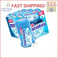 Mentos Pure Fresh Sugar-Free Chewing Gum with Xylitol, Fresh Mint, 50 Count Pac