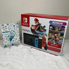 Nintendo Switch Console Neon Blue & Red Joy-Con + Mario Kart 8 Deluxe  New