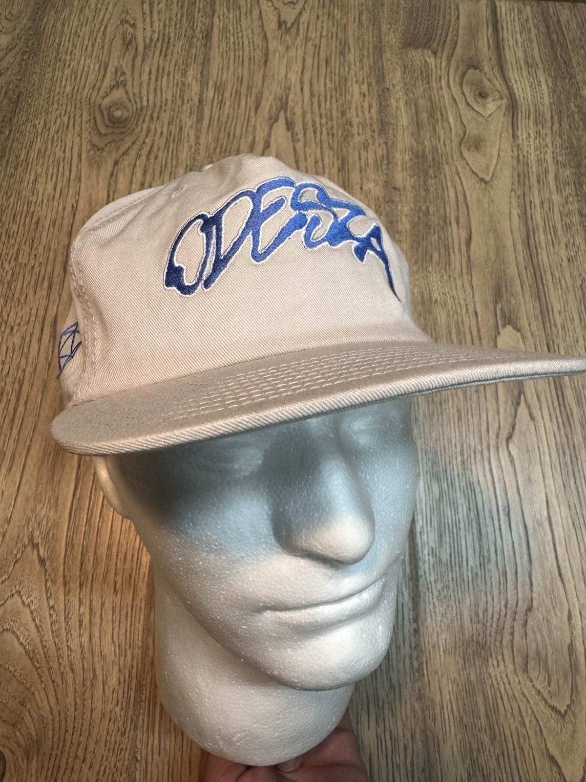 Strap Back Tour Hat Limited Edition Rare Hat Tan Blue Embroidery