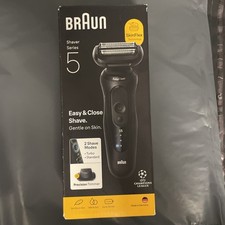 Image of Braun Series 5 52-N1200S Electric Shaver, Up to 50 min, +1 Attachment - Black