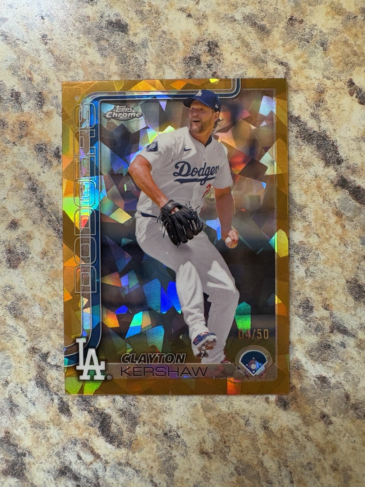 2025 Topps Chrome Sapphire Clayton Kershaw Gold /50 Dodgers