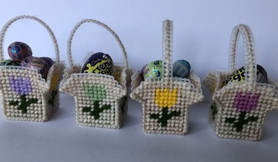 4 Ostereierkörbe für kleine Eier oder Crème-Ei ideal als Geschenk (einfach)