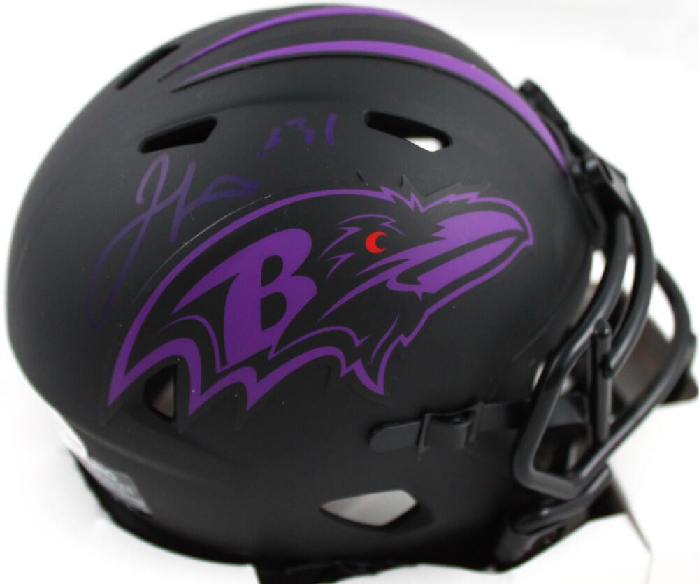 Jamal Lewis Autographed Signed Baltimore Ravens Eclipse Speed Mini Helmet - Beckett W Auth 