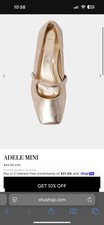 New Shoes for Girls Gold Metallic Mary Jane Flats Size 3 New In Box