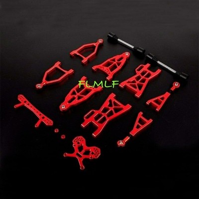 FLMLF Alloy CNC Extended A Arm Full Set For 10mm Shock Fit for 1/5 HPI 5B 5T 5SC