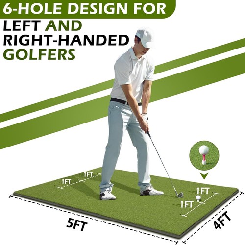 Golf Mat 31Mm, 5X4Ft/5X5Ft Golf Hitting Mat for Indoor Outdoor Practice, High-El - Picture 6 of 7