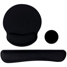 Keyboard Wrist Rest Pad Mouse with Support 17 x 3.4 inches, Black