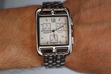 Genuine HERMES CC1.910. Hermes Cape Cod Chrono Stainless Steel Mens Watch. 2