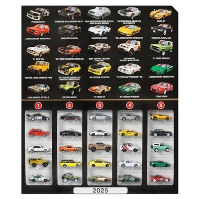 Hot Wheels Boulevard 25 Car Factory Set Premium Die Cast 1/64 Toy