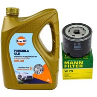MotoröL Set Gulf Formula ULE 5W-40 4 Liter + ÖLfilter FüR Nissan Micra V Smart