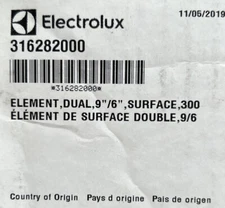 (2) New Genuine OEM Frigidaire Range Element 316282000 Set Of 2