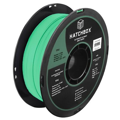 HATCHBOX TPU 1.75 mm 3D Printer Filament in Mint Green, 1kg Spool