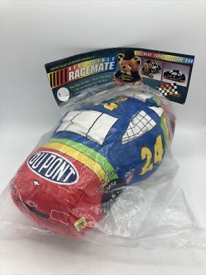 1996 Jeff Gordon Plush Racecar Reversible Teddy Bear Stock Car Race Mate 2 In 1