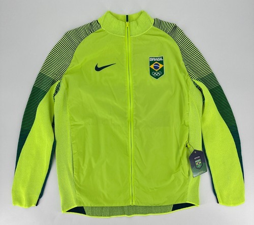 Nike Jacket Mens Large NikeLab Volt Green Reveal Team Brazil Rio Olympics 2016 - Picture 18 of 21