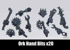 Space Ork Custom Hand Bits x20 - Custom Mek Themed Hand Bits for Space Ork Mecks