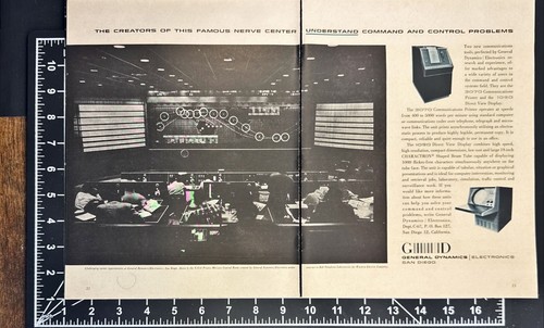 General Dynamics Command & Control San Diego Vtg 2 Page Print Ad 1962 - Picture 4 of 5