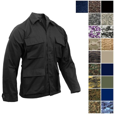 #ad BDU Shirt Tactical Military Uniform Army Coat Camouflage Army Fatigue Jacket $42.99