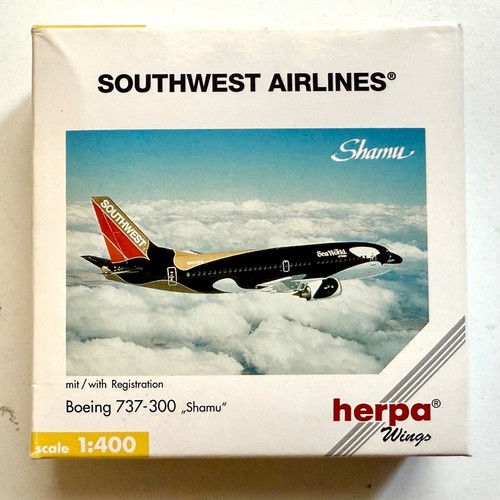 HERPA WINGS 560207 BOEING B737-3H4 SOUTHWEST AIRLINES "SHAMU" N334SW  1/400 - Foto 10 di 12