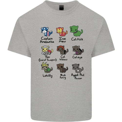Funny Cat Superheroes Kids T-Shirt Childrens - Picture 6 of 77