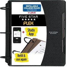 Flex Refillable Notebook Study App College Ruled Paper 1-1/2 Inch TechLock ...