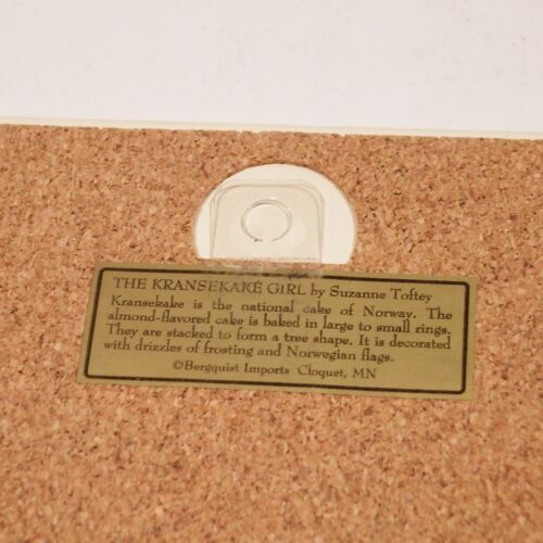 Lot of 2- Suzanne Toftey Decorative Tiles - Krakensake & Lefse Girl Trivets *VTG - Picture 5 of 15