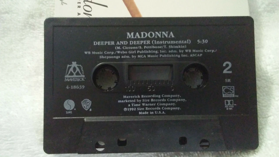 Madonna - Deeper And Deeper (1992 - Sire Records) Cassette Single Foto 4 de 4