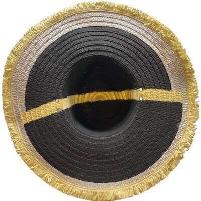 Black Painted Wide Brim Straw Hat | eBay display picture 1