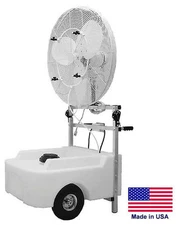 MISTING FAN  Commercial - Cart Mounted - 24" - 5580 CFM - 115V - 1/3 Hp - UL