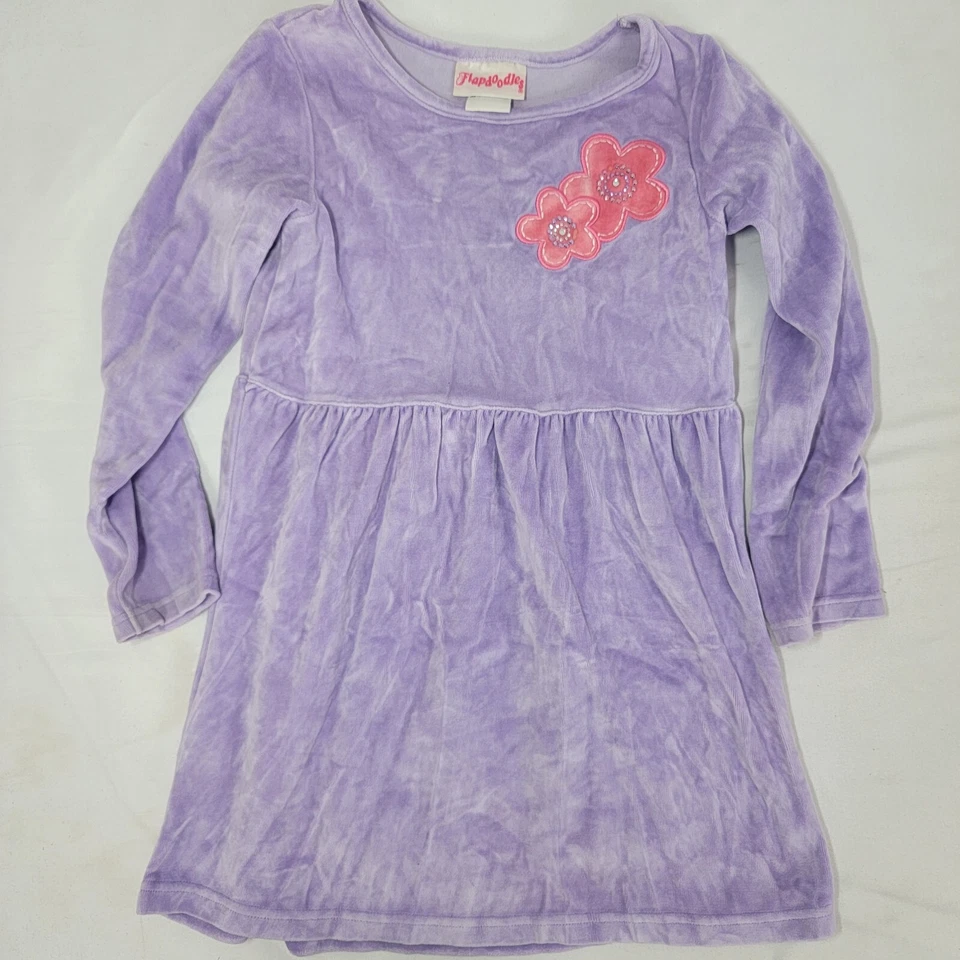 Flapdoodles Vintage 2 piece outfit Purple Pink Tie Dye Shirt Long Sleeve Pants 8 - Image 2 of 4