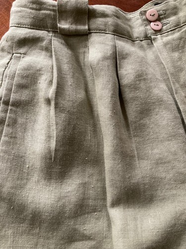 Herman Geist khaki linen pants women's 10 - Picture 6 of 7