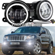 2x 4 Inch Led Halo Bumper Fog Light Bulbs For Jeep Grand Cherokee 2011-2013